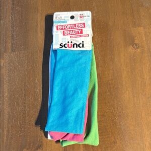 Scunci Effortless Beauty Hair Bands - Blue, Green, Pink